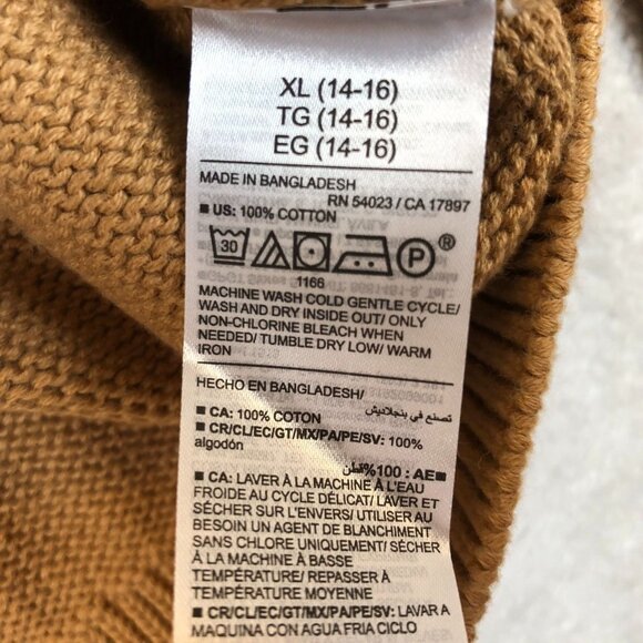NWT Old Navy Woman's Cable Knit Sweater Size XL (14-16) Brown 100% Cotton - Picture 6 of 13
